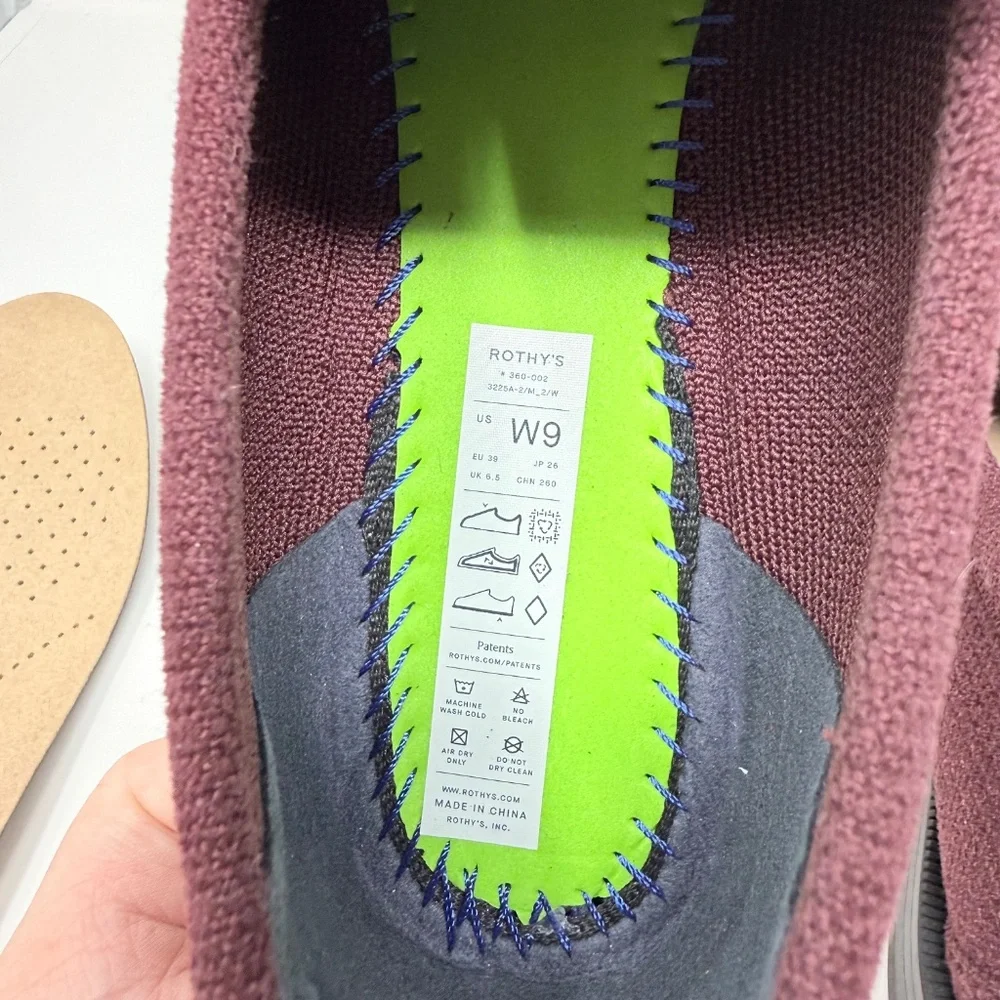 New Rothy's The ReVelvet Penny Loafer Revelvet Syrah Sz 9 - Picture 13 of 13